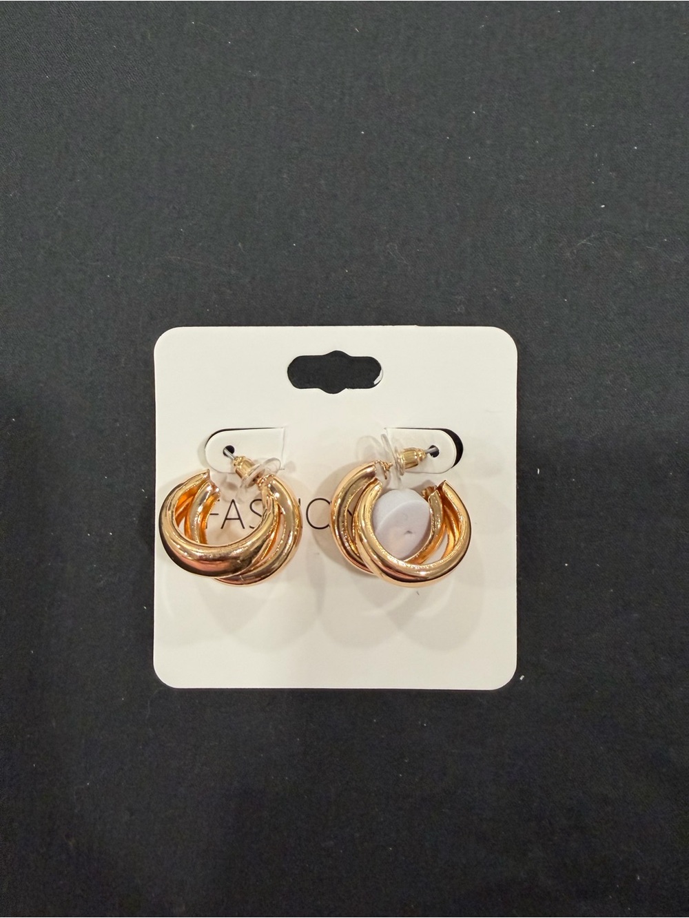Fashion Nova Gold-Tone Triple Hoop Earrings